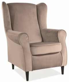 Fotoliu Baron Velvet, bej/negru