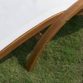 Sezlong Scaun Relax Outsunny, Lemn 165x72x70cm | Aosom RO