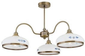 Candelabru stil clasic GABI D-60cm alama antique/opal-albastru
