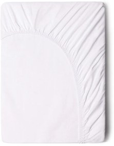 Cearșaf elastic din bumbac Good Morning, 180 x 200 cm, alb