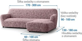 Gaico Huse cu două elastice GRAFITI NOU castaniu canapea cu otoman dreapta (l. 170 - 300 cm)