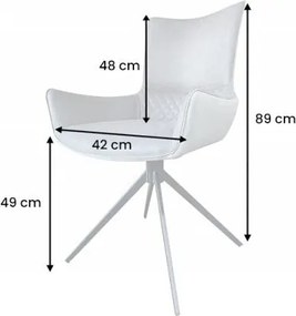 Set 2 scaune pivotante Alpine gri/ gri deschis