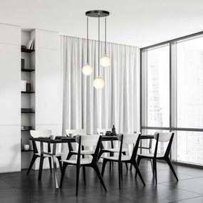 Lustră pe cablu ROYAL 3xE14/10W/230V d. 30 cm negru
