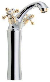 Baterie argintiu-lucioasă/aurie pentru chiuvetă înaltă Antea – Sapho