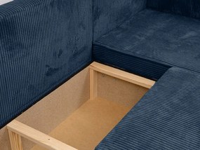 Coltar in forma de U SMART COSARO 295x140 cm, albastru inchis