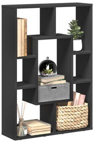 vidaXL Bibliotecă, negru, 63x20x90 cm, lemn prelucrat