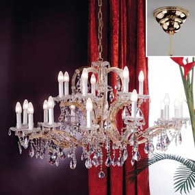 Candelabru XXL de lux cristal Swarovski Maria Theresia-A 14+7L 24K gold plated