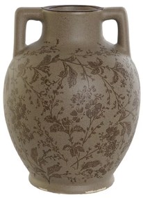 Vaza Brown Leaves din ceramica maro 17x22 cm
