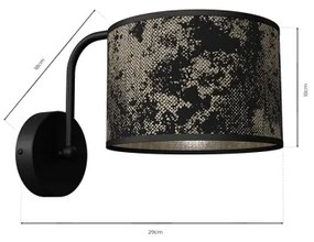 Aplică SATINO 1xE27/60W/230V neagră/aurie