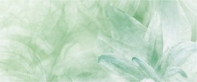 Tablou - Floare verde (120x50 cm)