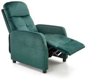 Fotoliu recliner Felipe 2 velvet verde H103 cm