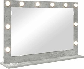 vidaXL Oglindă de toaletă Dreptunghiular Gri din beton 80 x 55 x 18 cm