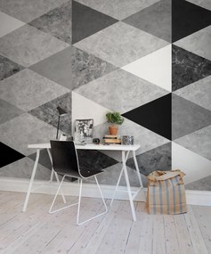 Tapet Geometric Marble, Rebel Walls