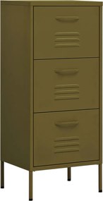 vidaXL Dulap de depozitare, verde măsliniu, 42,5x35x101,5 cm, oțel