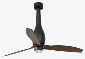 Lustra cu Ventilator si telecomanda ETERFAN M LED negru mat/nuc