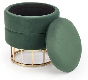 Taburet tapitat Minty Velvet Verde / Gold