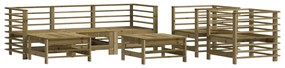 3186241 vidaXL Set mobilier de grădină, 7 piese, lemn de pin tratat