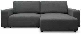 Colțar extensibil Avia L universal - grafit stofă boucle Gerra 120