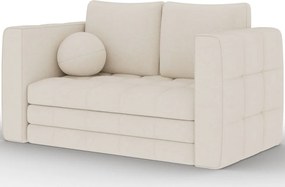 Canapea Kastol , alb chenille extensibil, 137x71x74 cm – Soreli 01