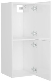 Set mobilier de baie, alb extralucios, PAL Alb foarte lucios, 41 x 38.5 x 46 cm, 1