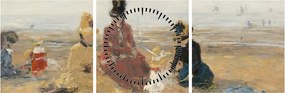 Tablou - Eugène Boudin, On the Beach, Trouville, reproducere (cu ceas) (90x30 cm)