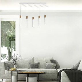 Lustră pe cablu SOLO 5xGU10/MR11/40W/230V alb