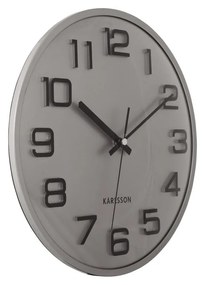 Karlsson 6022SI ceas de perete design argintiu,diametru 30 cm
