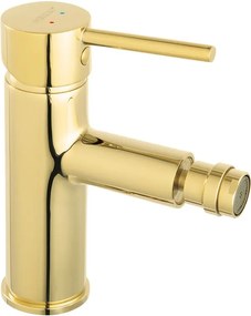 Baterie bideu Ferro Fiesta auriu lucios cu ventil automat