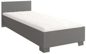 Pat de o persoană 90 cm Oleg II (Alb + gri). 1071611