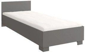 Pat de o persoană 90 cm Oleg II (Alb + gri). 1071611
