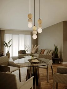 MAXLIGHT P0664 - Lampă suspendată pe cablu ALICE 1xG9/7W/230V Ø 10 cm negru/bej