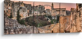 Tablou - Gravina în Puglia, Italia (cu ceas) (90x30 cm)