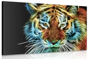 Tablou capului unui tigru în design abstract