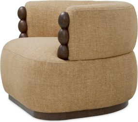 Fotoliu design LUX, Lemn, Tesatura Renato honey, Grimaud