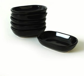 Set 6 boluri 275KRM2195, negru, ceramica, 11 cm