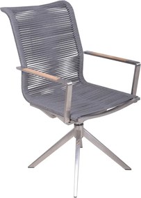 Scaun de grădină gri din metal Rubiera – Garden Pleasure