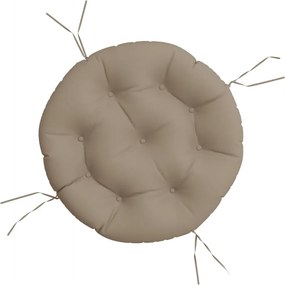 vidaXL Pernă rotundă gri taupe, Ø 60 x11 cm, țesătură Oxford