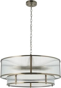 Endon 119456 - Candelabru RIDGETON pe lanț, 8xE14/7W/230V, alamă