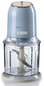 Tocator alimente Ariete VINTAGE 0438/05, 400W, 600 ml, 2 viteze, Otel inoxidabil, Albastru