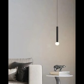 Lustra LED Pe Cablu, NEGRU, Lumina neutra, 6W