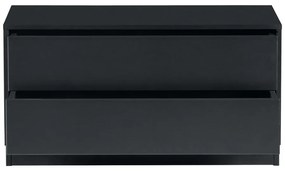 Comodă TV modulară neagră din lemn masiv de pin 231x40 cm Finca – WOOOD