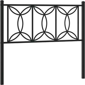 vidaXL Tăblie de pat de schimb metalică, negru, 107 cm