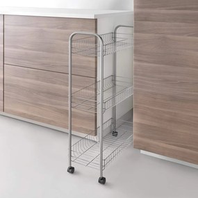 Suport mobil cu rafturi Metaltex Ascona Slim De Luxe, înălțime 84 cm