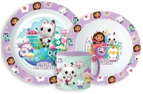 Gabby's Dollhouse set de masă, set de plastic micro cu cană 265 ml