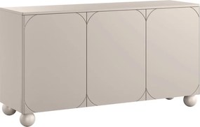 Comodă Sonatia II 150 cm cu 3 uși - cașmir / picioare sferice