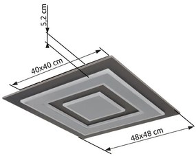 Plafoniera LED design decorativ JAYDEN 48x48cm
