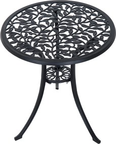 Outsunny 3pcs Patio Bistro Set Cast Aluminum Table Chair Outdoor Furniture Antique Black | Aosom Romania