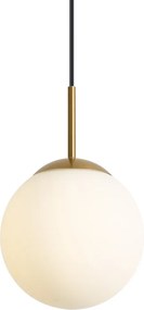Lampă suspendată Art Deco Auriu cu sticlă opal IP44 - Flore
