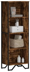vidaXL Bibliotecă, stejar fumuriu, 50x31x137,5 cm, lemn prelucrat