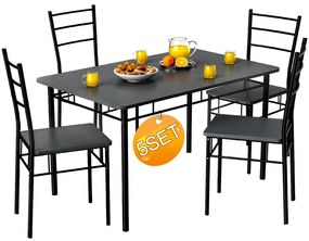 Deuba Set de sufragerie Leo - antracit